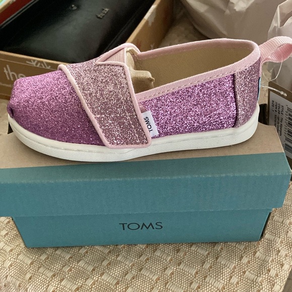 Toms Other - TOMS Alpargata Lilac Purple Colorblock Glitter Shoes